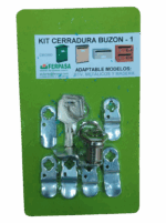 KIT CERRADURA BUZÓN ROMBO Ø16MM CON TUERCA 7 LEVAS