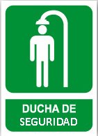 CARTEL Nº 1021 - DUCHA DE EMERGENCIA 29,7X21 CM