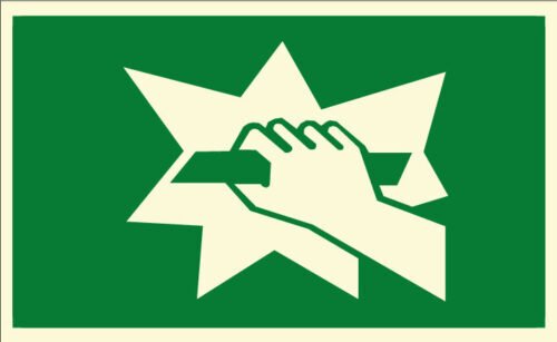 CARTEL Nº 1033 - PULSADOR SALIDA EMERG. 29,7X21 CM