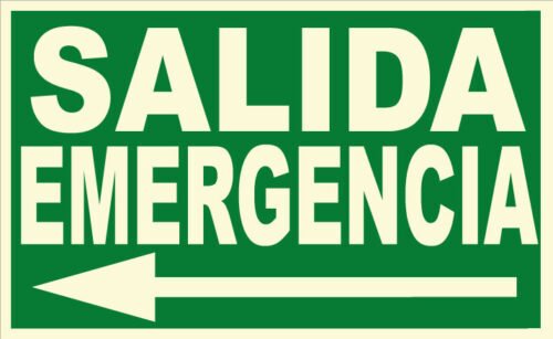 CARTEL Nº 1041 - SALIDA EMERGENCIA IZQ. 29,7X21 CM