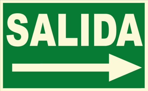 CARTEL Nº 1042 - SALIDA DERECHA 29,7X21 CM