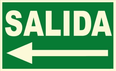 CARTEL Nº 1043 - SALIDA IZQUIERDA 29,7X21 CM