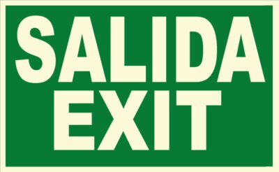 CARTEL Nº 1044 - SALIDA EXIT 29,7X21 CM