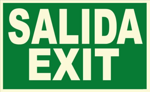 CARTEL Nº 1044 - SALIDA EXIT 29,7X21 CM