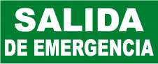 CARTEL Nº 1053 - SALIDA EMERGENCIA ADH. 20X8 CM