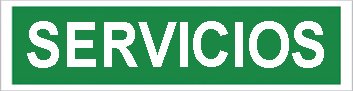 CARTEL Nº 1074 - SERVICIOS 40X10 CM
