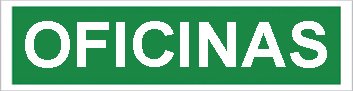 CARTEL Nº 1081 - OFICINAS 40X10 CM