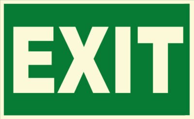 CARTEL Nº 1087 - EXIT 29,7X14,8 CM