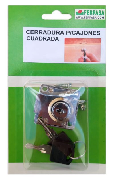 CERRADURA CAJÓN MOD CUADRADA 25 MM