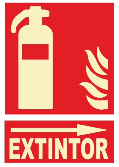 CARTEL Nº 2020 - EXTINTOR DCHA. 29,7X21 CM