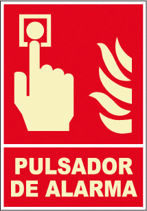 CARTEL Nº 2025 - PULSADOR ALARMA 29,7X21 CM