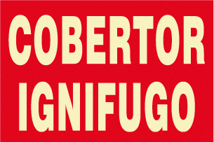 CARTEL Nº 2031 - COBERTOR IGNIFUGO 29,7X21 CM