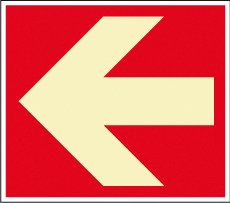 CARTEL Nº 2033 - FLECHA 21X21 CM