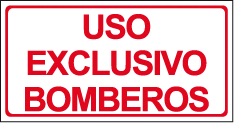 CARTEL Nº 2063 - USO EXCL. BOMB. REV. 23X12 CM