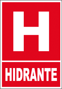 CARTEL Nº 2072 - HIDRANTE 29,7X21 CM