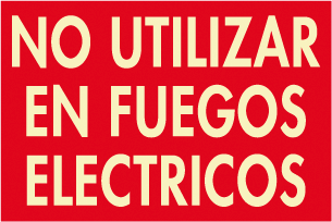 CARTEL Nº 2074 - NO UTL. FUEGOS ELECTR. 29,7X21 CM