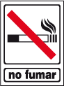 CARTEL Nº 3003 - NO FUMAR 12X9 CM