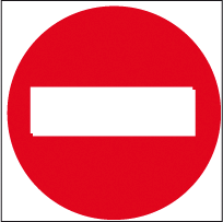 CARTEL Nº 3026 - PROHIBIDO 21X21 CM