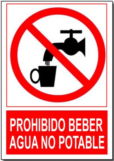 CARTEL Nº 3037 - AGUA NO POTABLE 29,7X21 CM