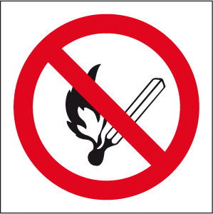 CARTEL Nº 3062 - PROH. FUEGO 30X30 CM