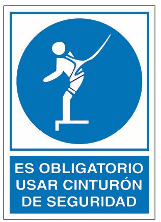CARTEL  Nº 4001 - OBLG. USO CINTURON 29,7X21 CM