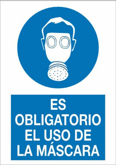 CARTEL Nº 4003 - OBLG. USO DE MASCARA 29,7X21 CM