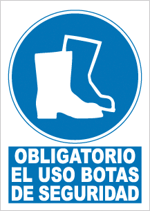CARTEL Nº 4004 - OBLG. BOTAS SEGURIDAD 29,7X21 CM