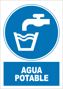CARTEL Nº 4011 - AGUA POTABLE 29,7X21 CM