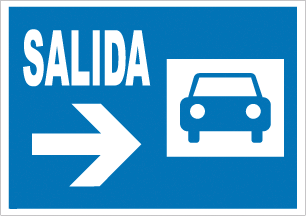 CARTEL Nº 4016 - SALIDA DCHA. 29,7X21 CM