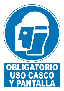 CARTEL Nº 4023 - OBLG. CASCO Y PANTALLA 29,7X21 CM
