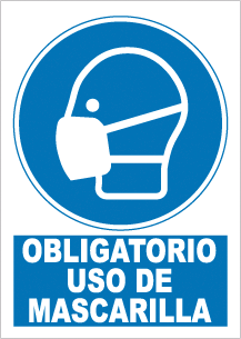 CARTEL Nº4026 - OBLIG USO MASCARILLA 29,7X21 CM