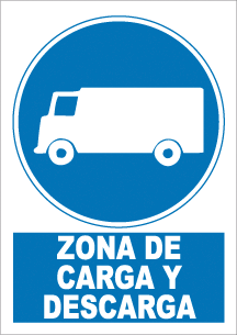 CARTEL Nº 4028 - CARGA Y DESCARGA 29,7X21 CM