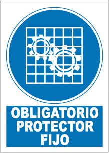 CARTEL Nº 4029 - OBLG. PROTECT. FIJO 29,7X21 CM