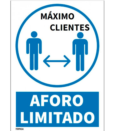 CARTEL Nº4055 - AFORO LIMITADO 29,7X21 CM