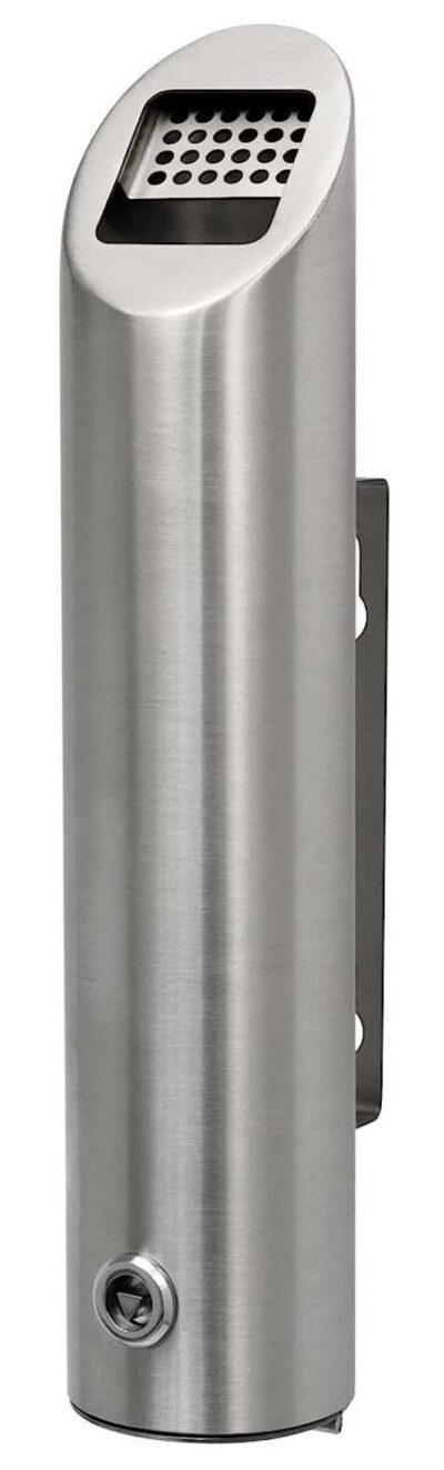 CENICERO PARED TUBULAR ACERO INOX 29X6 CM