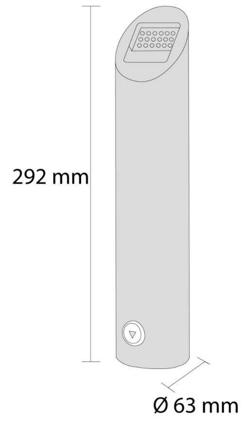 CENICERO PARED TUBULAR ACERO INOX 29X6 CM - Imagen 3