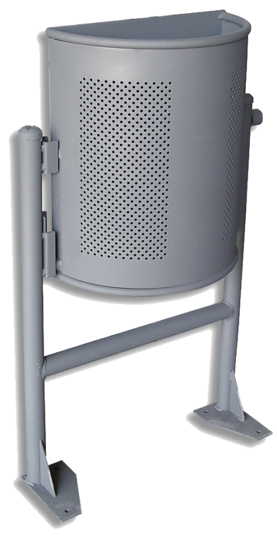 PAPELERA MOD RHIN SEMI ACERO TERMOLACADO