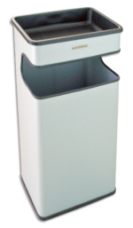 PAPELERA MOD INTERIOR RECTANGULAR ACERO INOX.