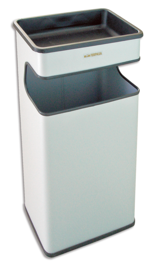 PAPELERA MOD INTERIOR RECTANGULAR ACERO INOX.