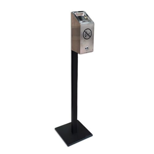 CENICERO PARED MINI ACERO INOX C/SOPORTE