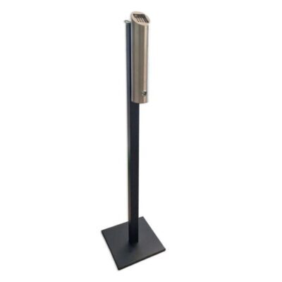 CENICERO PARED TUBULAR ACERO INOX C/SOPORTE