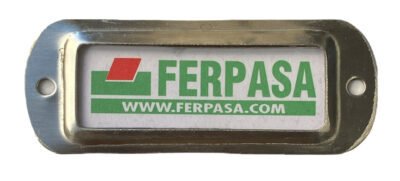 TARJETERO ACERO INOX 86X33 MM