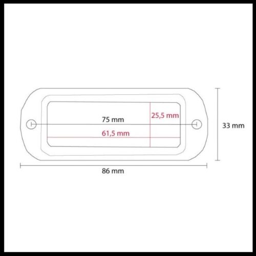 TARJETERO ACERO INOX 86X33 MM - Imagen 2
