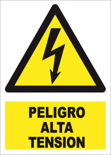 CARTEL Nº 7001 - PELIGRO ALTA TENSION 29,7X21 CM