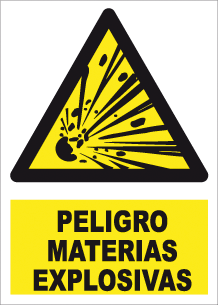 CARTEL Nº 7006 - PELIGRO MAT. EXPLOSIVAS 29,7X21CM