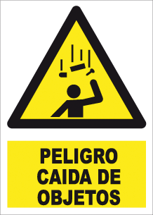 CARTEL Nº 7011 - PELIGRO CAIDA OBJETOS 29,7X21 CM