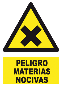 CARTEL Nº 7017 - PELIGRO MAT. NOCIVAS 29,7X21 CM