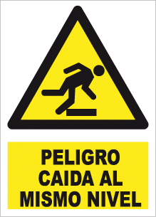 CARTEL Nº 7023 - PELIGRO CAIDA MISMO NV. 29,7X21CM