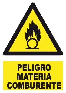 CARTEL Nº 7027 - PELIGRO MAT. COMBURENTE 29,7X21CM