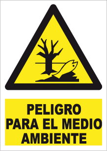 CARTEL Nº 7028 - PELIGRO PARA MEDIO AMB. 29,7X21CM